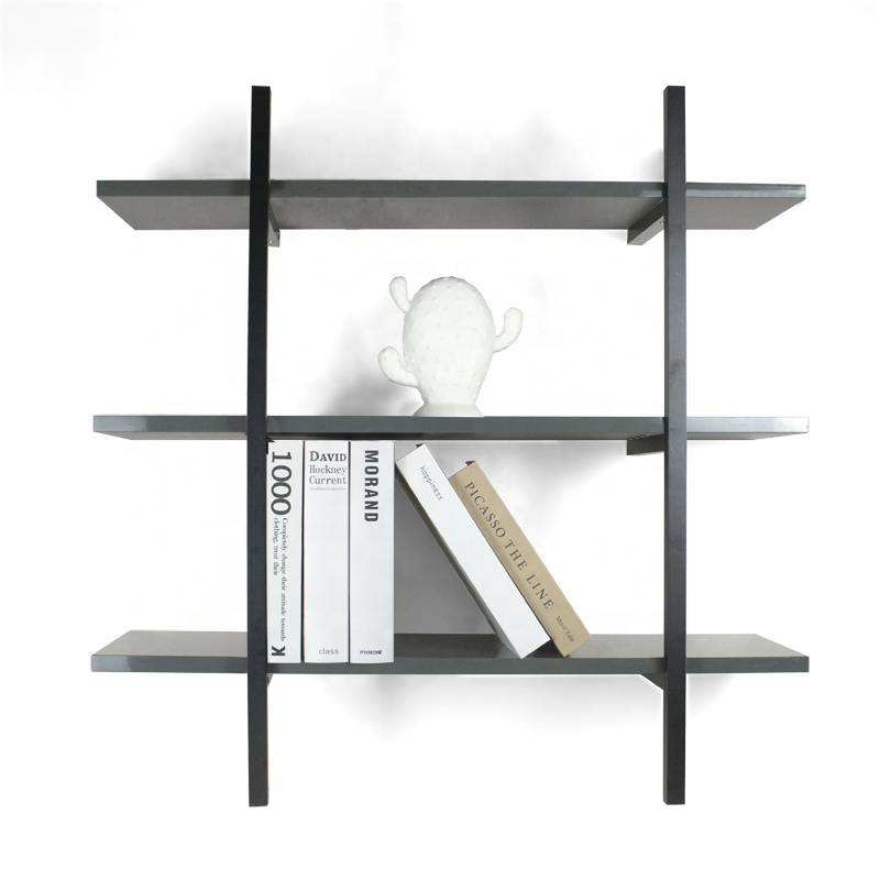 Metal Wall Bookshelf DIY Combination Mount Floating Shelves with Screws