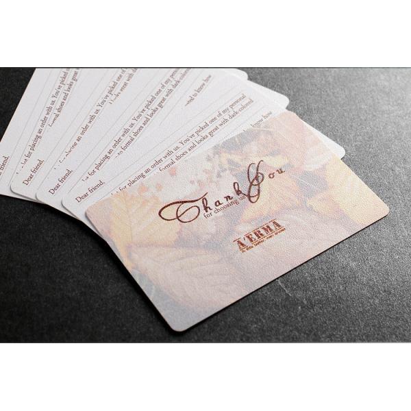 After-sales service card thank-you card 4 colors CYMK offset printing Matte Glossy Frosted Custom Logo Gift card