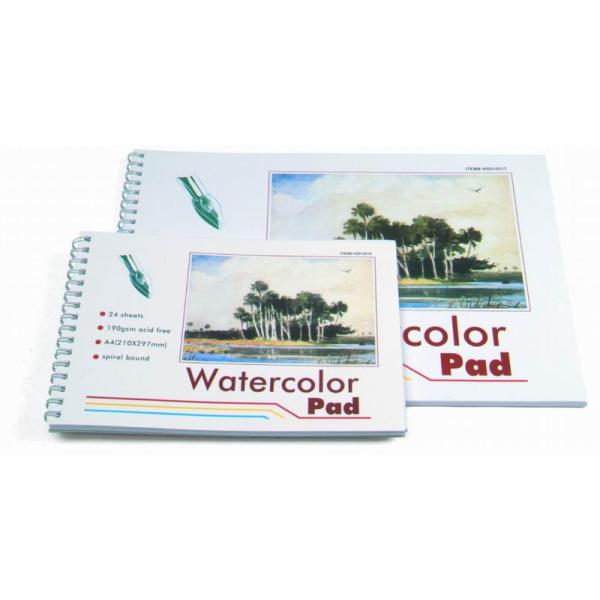 190gsm 24sheets Artist Paint Pad gummed watercolour pad A3 / A4 watercolour paper