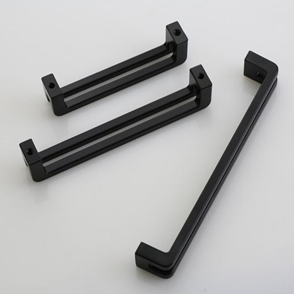 Matter Black Kitchen Cabinet Handles  American Hollow Design Zinc Drawer pulls 160mm  Chrome Drawer Pulls