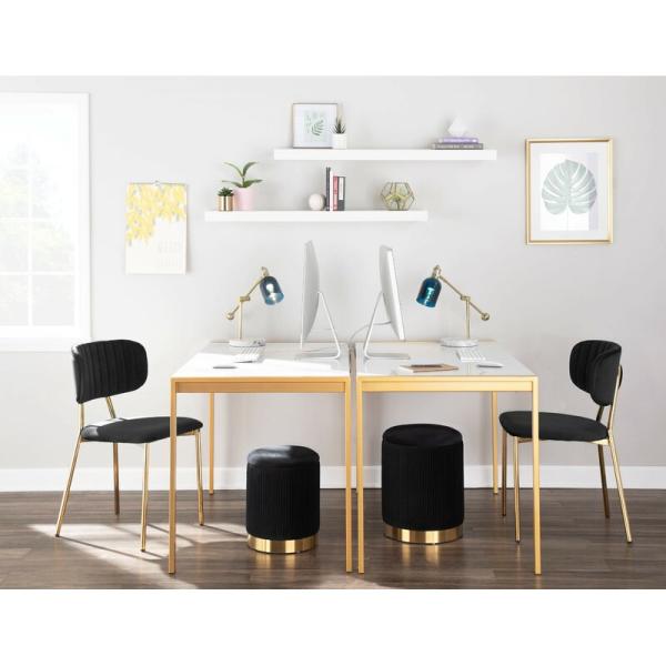 Velvet Upholstered Gold Metal Legs Leisure Chairs For Cafe H81*W46*D46*CM