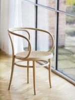 Chaise naturelle de Thonet en bois de hêtre, hautes chaises modernes de bois courbé de 80cm