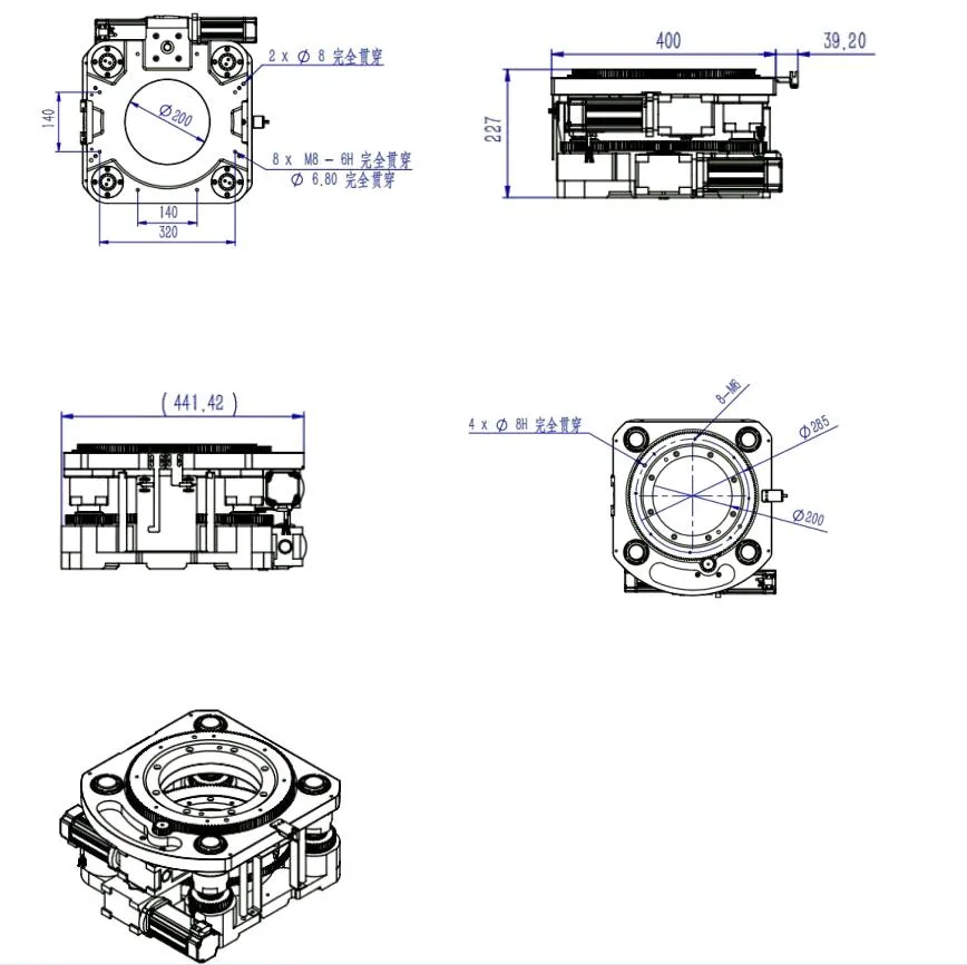 Hot Sale Indusrtial Agv Robot Parts Four Screw Jacking and Rotation Module