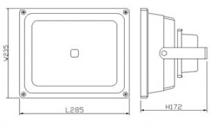 IP65 Aluminum Die-casted  High Power 3000K-3500K 50W LED Flood Lighting