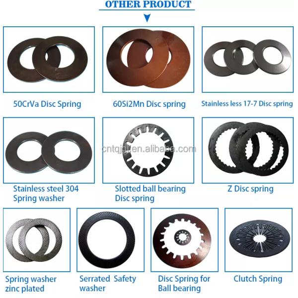 Split Conical Spring Washers GB Standard for DIN Standard Belleville Pressure Washers in Water Treatment