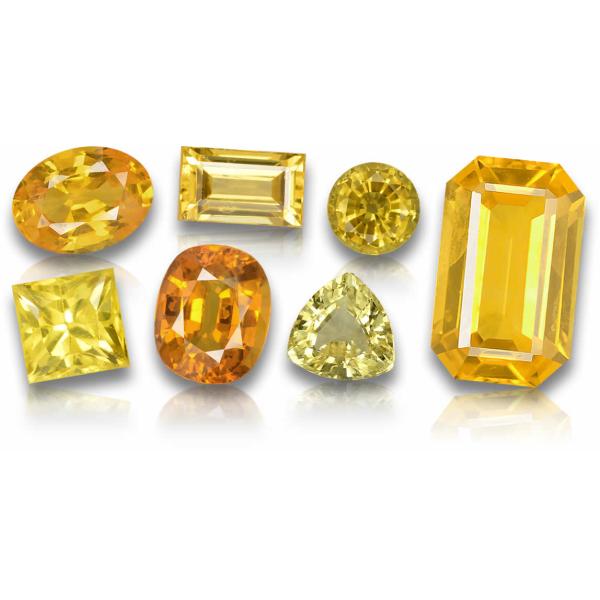 Yellow Sapphire Raw Material Lab-Created  for Jewelry Manufacturing
