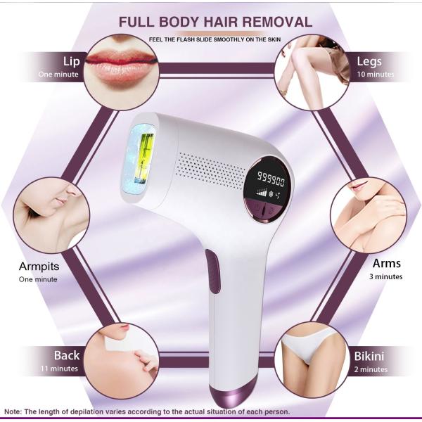 2023 Drop Shipping Home Electrolysis Hair Removal with Ice Cooling and 999900 Flashes