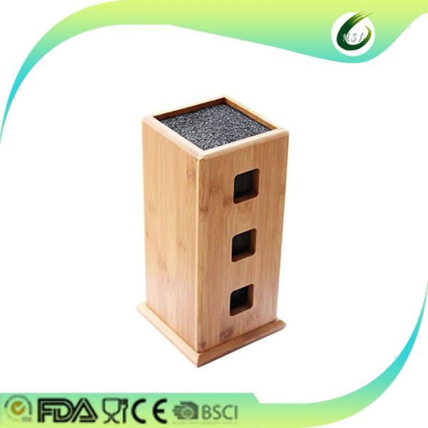 Rubber wood knife block kitchen knife holder