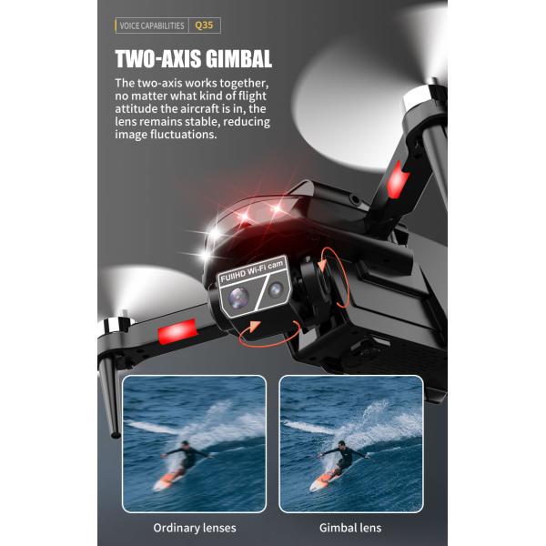 Foldable Drones Toys Rc 5g Wifi Fpv Dron Quadcopter Toys Camera Helicopter Toys With 4k Dual Camera For Resolution Footage
