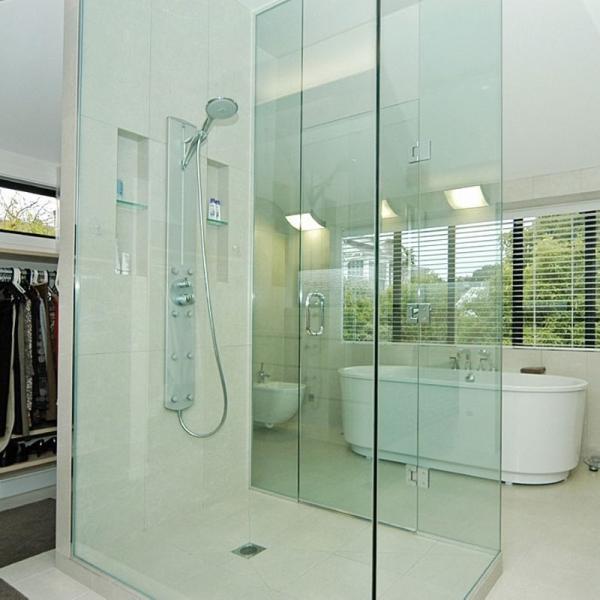Single Door Rectangle Shower Enclosure with Double Sliding Doors and Safety Glass
