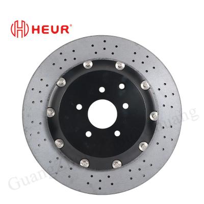 HEUR Brake Carbon Ceramic Disc For Nissan Gtr Upgrade 380*28MM Rear Set