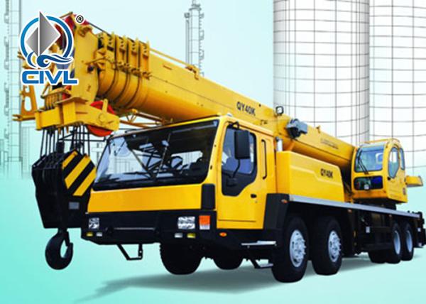 New Chinese 35 Ton Small Hydraulic Mobile Truck Crane QY35K5 For Sale In Yellow , Truck Mounted Crane