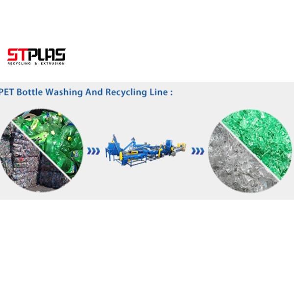 Industrial Plastic Washing Recycling Machine , Waste PET Bottle Washing Line