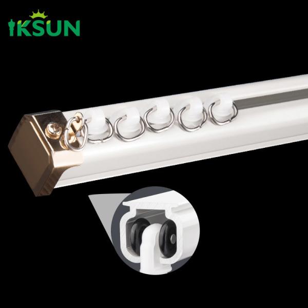 Hotel Hospital Aluminium Curtain Track Metal Ceiling Mount Double Curtain Rail