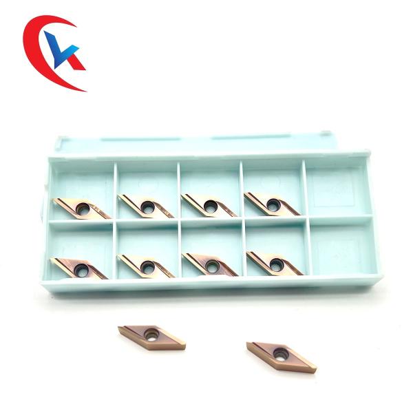 CNC Finishing Blade VBGT 110302R-Y Bronze Wear-Resistant Coating HRA 91.8 Tungsten Carbide Inserts