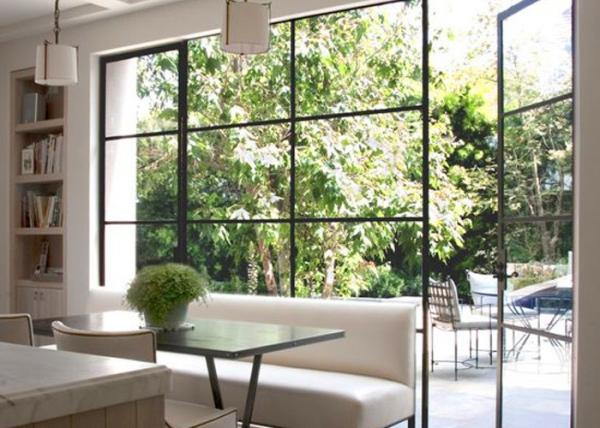 Thermal Break Commercial Aluminium Doors Restaurant Kitchen Swing Doors Customized Size