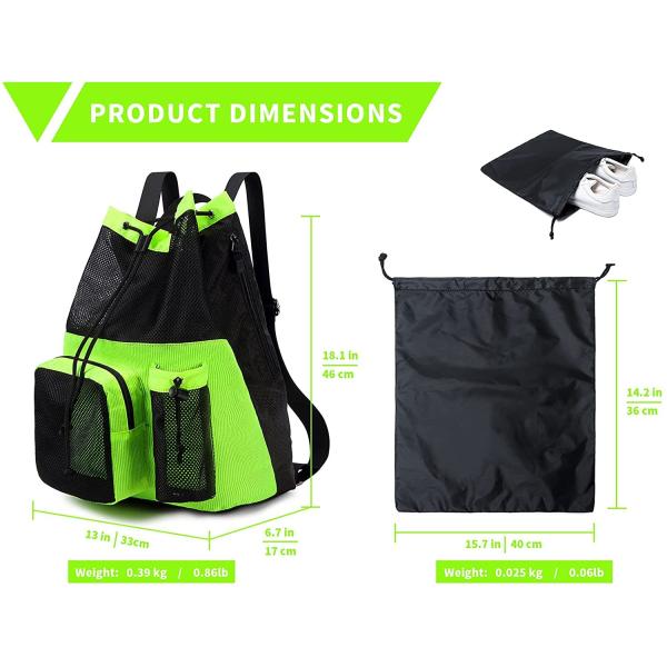 Accepable OEM/ODM Bow Pattern Mesh Gym Backpack for Swimming Pool Beach Yoga Work Gear