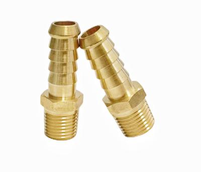 3/8 Barb X 3/8 NPT Male Brass Hose Barb Fittings CNC