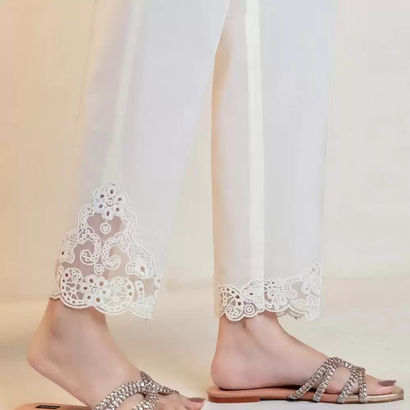 Embroidered Cotton Lounge Pants