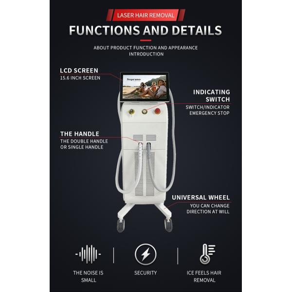 Weifang Huamei Diode Laser Hair Removal Machine with USA Bar and Optional Wavelengths