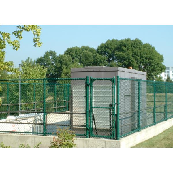 толщина 4mm Pvc загородки циклона зеленого цвета 4 Ft покрыла ячеистую сеть диаманта