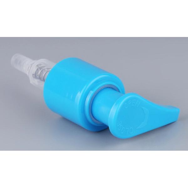High Strength 24 / 415 Airless Lotion Pump , Blue Hand Soap Dispenser Pump