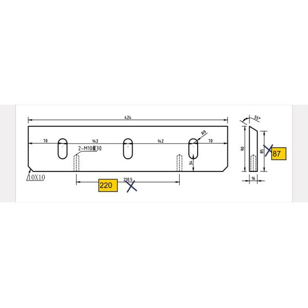 385Mm Length TCT Material Plastic Cutting Blade For Grinding Machine