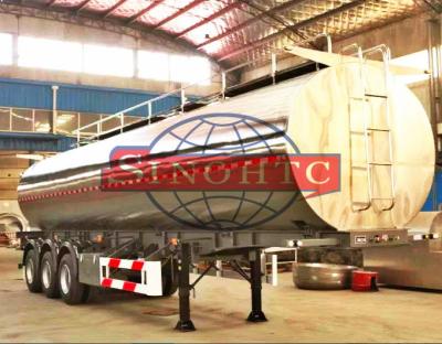 Fuel Tank Semi Trailer 55000 Liters Volume SUS304 Stainless Steel Material
