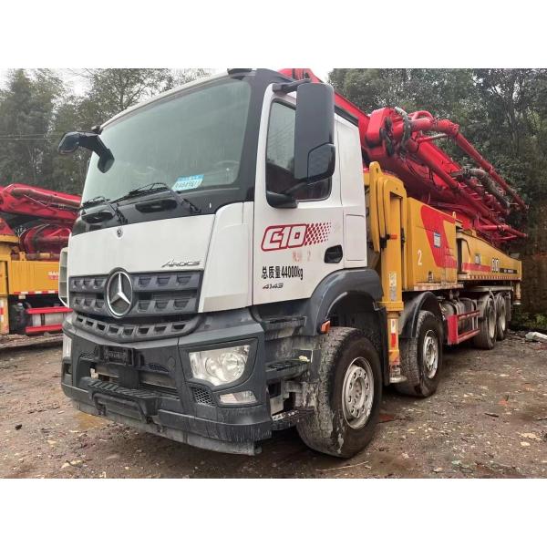 2021 год Sany 62m использованный бетонный насос с желтым и красным цветом и гибкостью