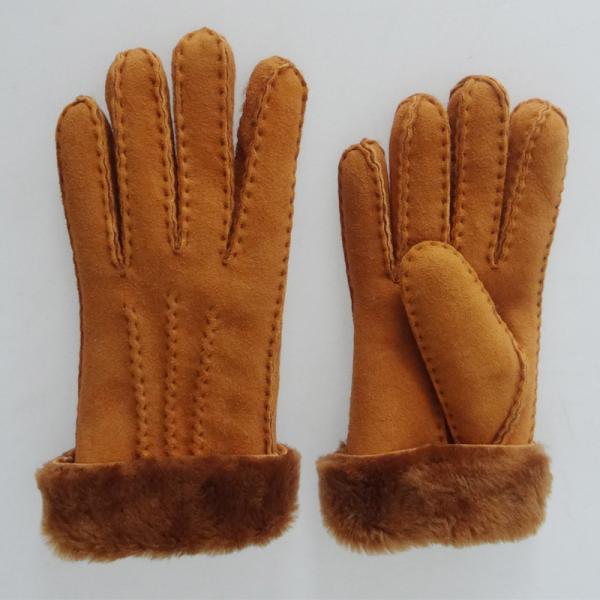 High quality Shearling Sheepskin Gloves sheepskin lamb fur thick leather gloves