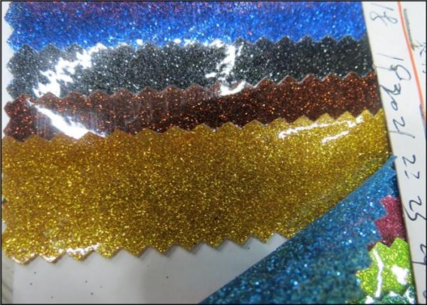 54 Width High Sparkle Glitter Pvc Fabric 0.17mm For Bags And Furniture