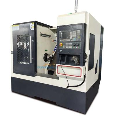 0.01 mm Precisão de posicionamento Alta precisão Automática de Leito inclinado Máquina de torno CNC TCK40