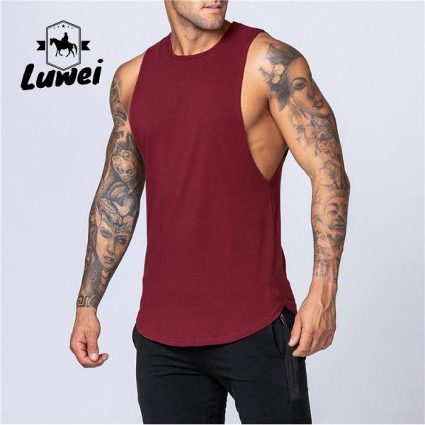 Homens sem mangas Treinamento Tank Top Cortado Hull Bodybuilding Gym Tank Top