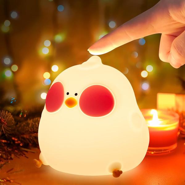 Lâmpada nocturna de pato para crianças Lâmpada de pato recarregável Dimmable Lâmpada nocturna de silicone LED Lâmpada de cama Lâmpada nocturna de berçário