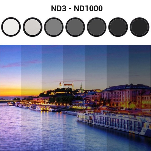 ND3-1000 Variable ND Filters 37mm - 82mm ND Filter For Landscape Photography
