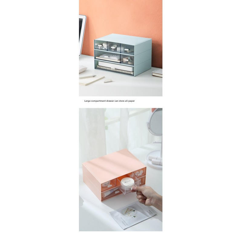 Modern Plastic Desktop Storage Box Free Combination Multi-Layer Stackable Jewelry Drawer Type Organizer Box for Home
