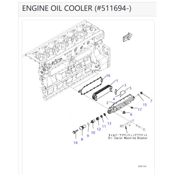 SAA6D170 Engine oil cooler 6240-61-2111