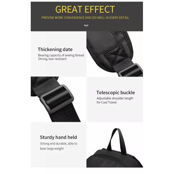 Fashion OEM Nylon Men Shoulder Chest Sling Bags 18*12*28cm