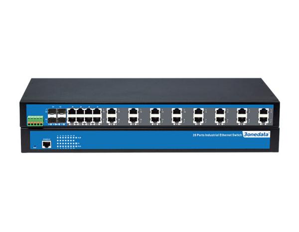 28-port 100M/Gigabit Layer 2 Managed Industrial Ethernet Switch