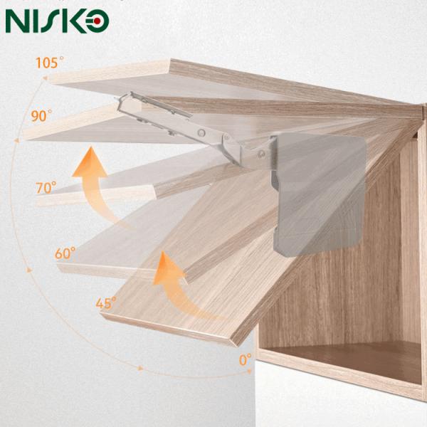 Flap Stay fittings lid stay for wall cabinet Cabinet door Soft Close Free Stop  adjustable force
