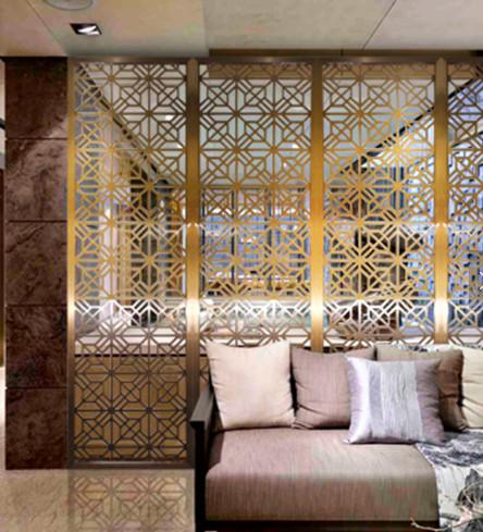 Decorative Laser Cut Metal Room Dividers Stainless Steel For Restaurant