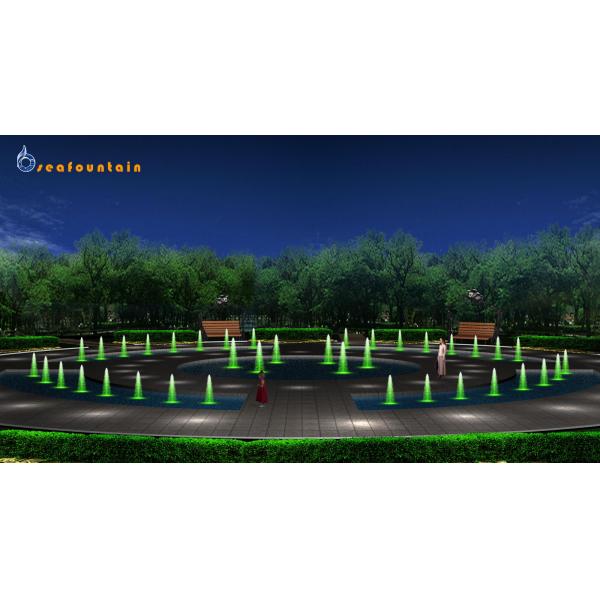 Многоцветные светодиодные нержавеющие сетки сухие фонтаны для пола