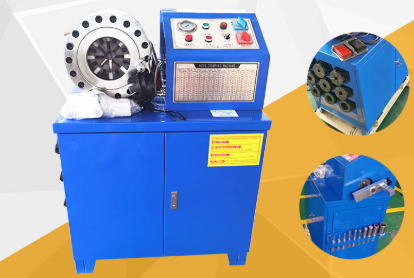 Dual Functionality Hydraulic Hose Crimping Machine with Wide Crimping Range and Comprehensive Die Set for Industrial Applications