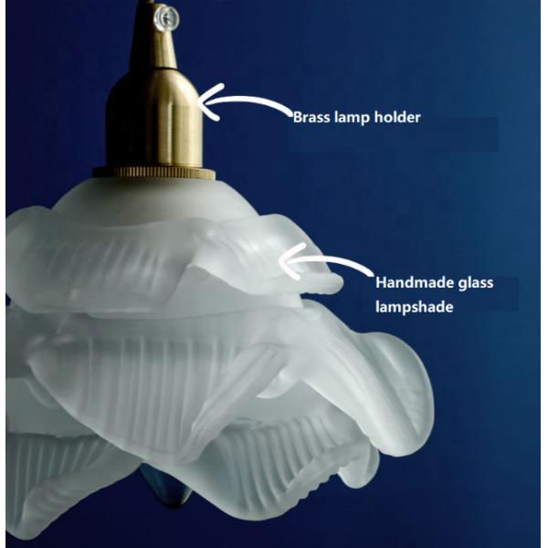 Свет белого современного стеклянного цветка привесной лампы домашнего крытого нордический вися