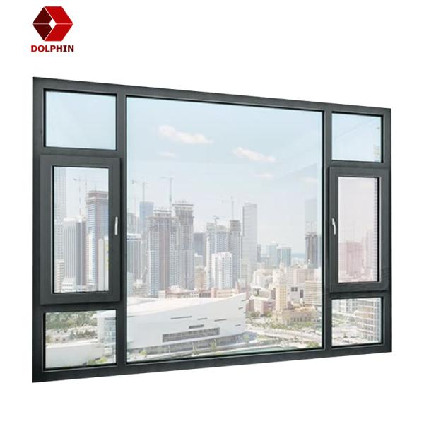 Home Aluminum Casement Window White Aluminium Frame Glass Window