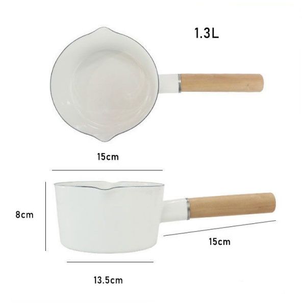 OEM Rolled Edge Rim Enamel Casserole Pot Kitchen Enamel Coated Polished Cooking Pots