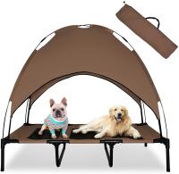 Outdoor Camping with A Mobile Canopy Cover and Carrying Bag Dog Cot Pet Bed