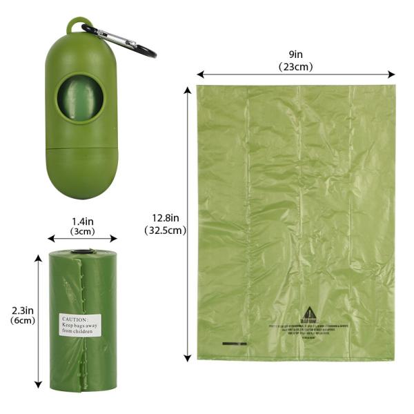 Темная ая-зелен собака HDPE EPI Compostable кладет экологически дружелюбное в мешки