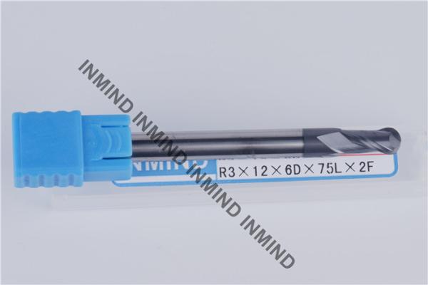 High Tenacity Ball Nose Cutter , HRC50 Aluminium Metal Cutting Tools