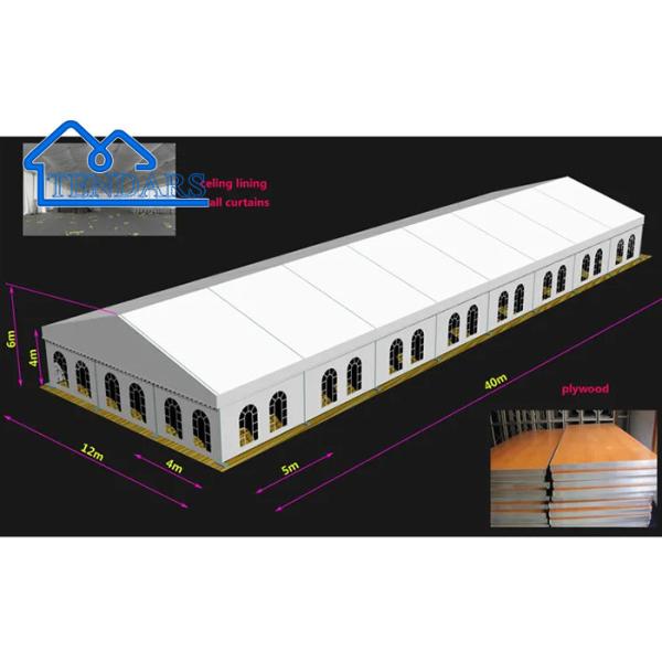 Graduation Event Party Marquee Tents Heavy-Duty Aluminum Frame UV-Resistant Clear-Span Canopy Structure